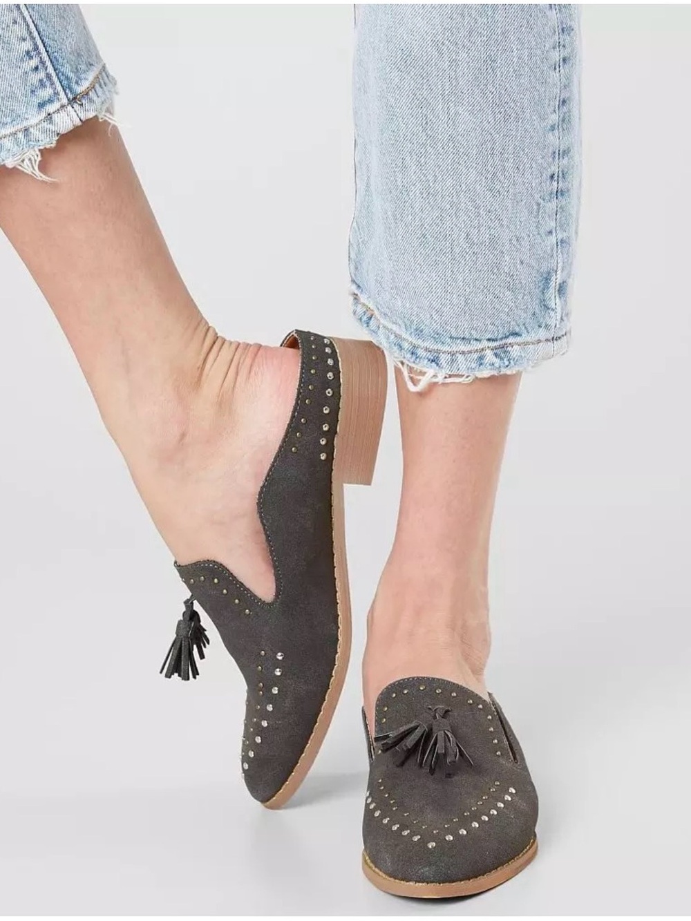 Mi.iM Adline Black Slip-On Mules Sz 7